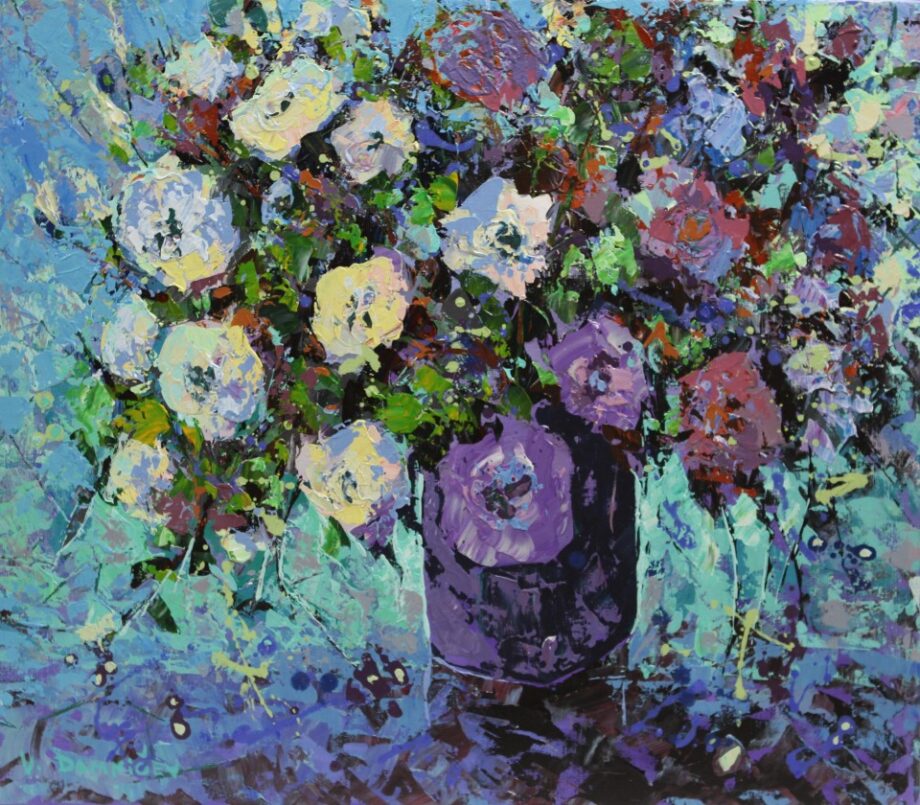 Blumen und Guten Tag - Vladimir Domničev - acrylic painting