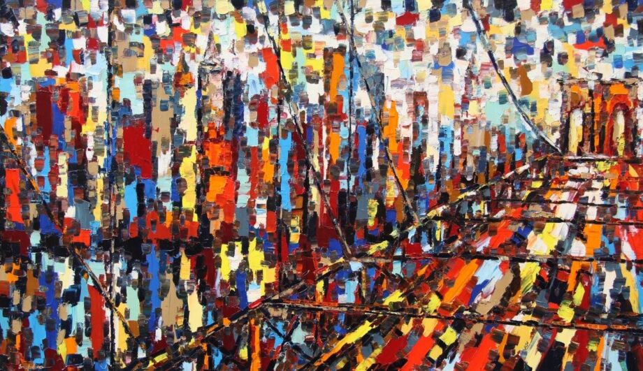 Brooklyn Bridge - Ebip Serafedino - oil painting