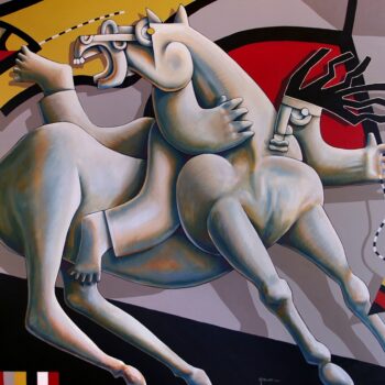 Désarçonne hommage à Picasso - Manuel Martinez - acrylic painting