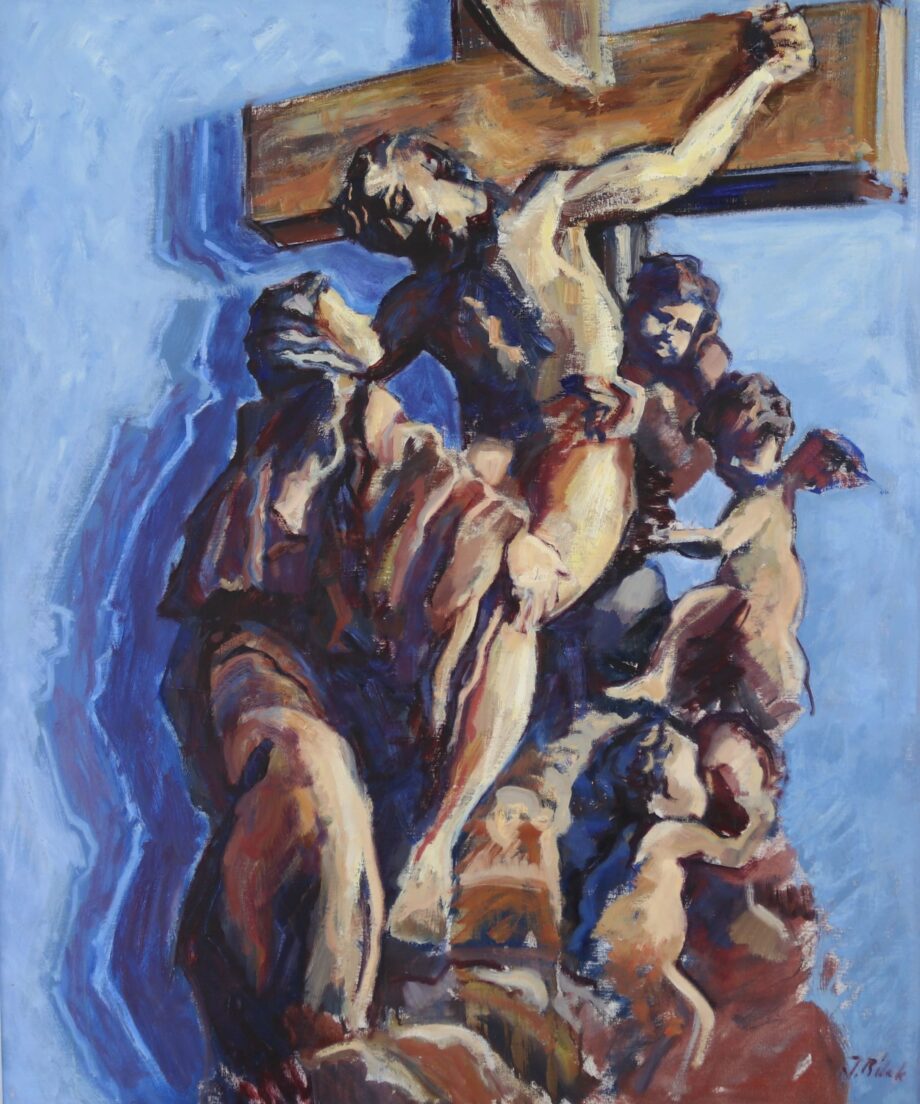 Kŕížová cesta - Jindřich Bílek - oil painting