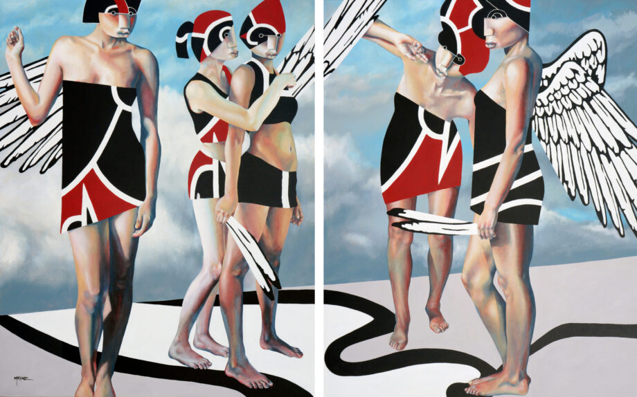 Le conciliabule des anges - Manuel Martinez - acrylic painting