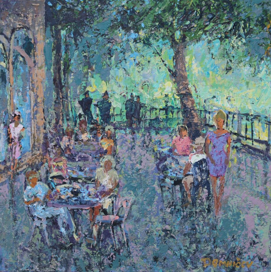 Na terrase - Vladimir Domničev - acrylic painting
