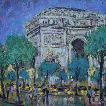Paříž, Vítězný oblouk - Vladimir Domničev - acrylic painting