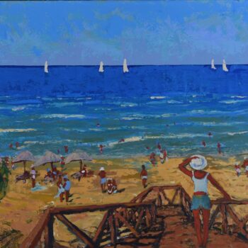 Popoludnie na pláži - Vladimir Domničev - acrylic painting