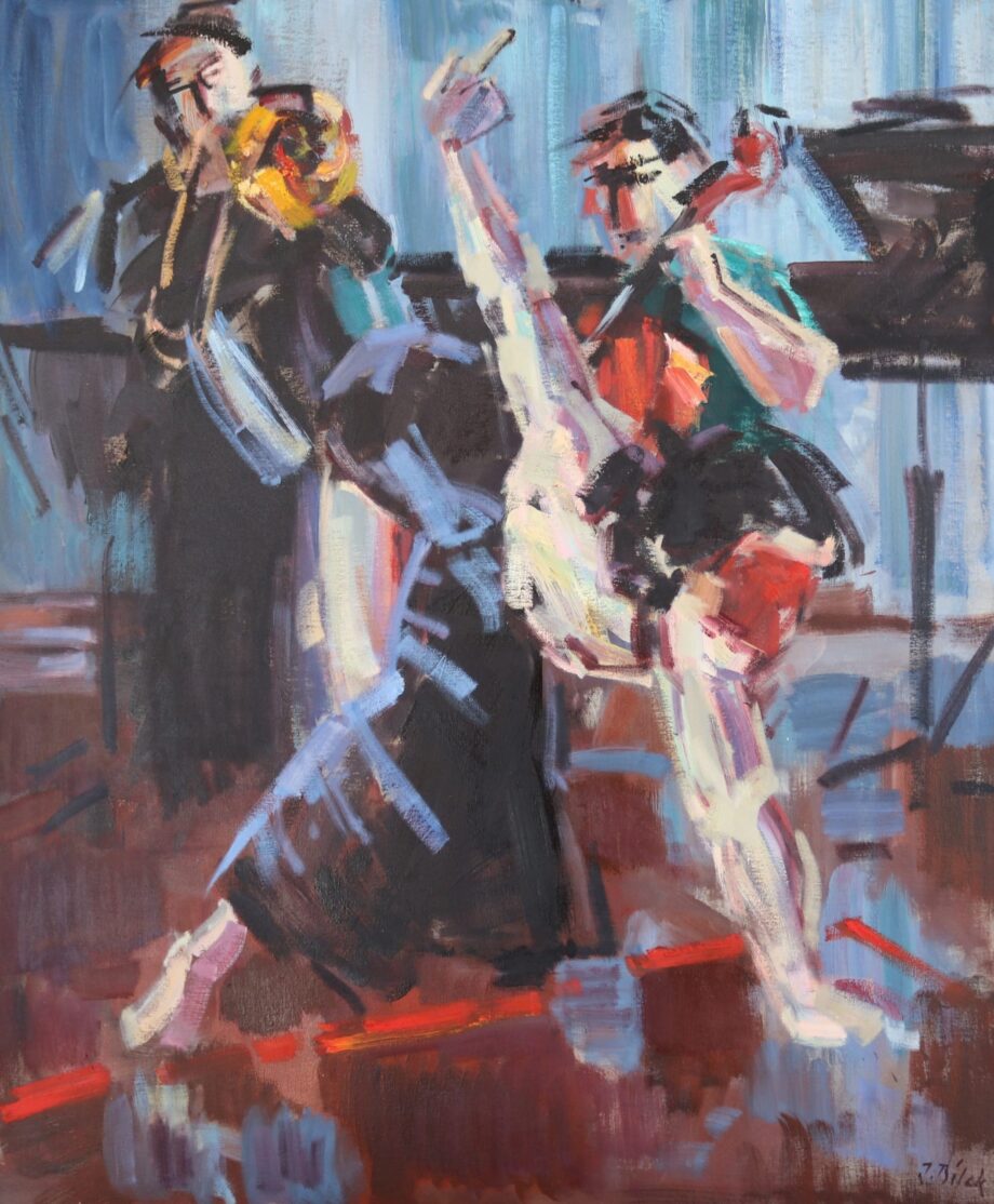 Tanec na jazz II. - Jindřich Bílek - oil painting
