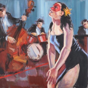 Tanec na jazz IV - Jindřich Bílek - oil painting