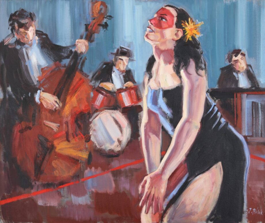 Tanec na jazz IV - Jindřich Bílek - oil painting