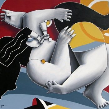 Tirons les rideaux - Manuel Martinez - acrylic painting