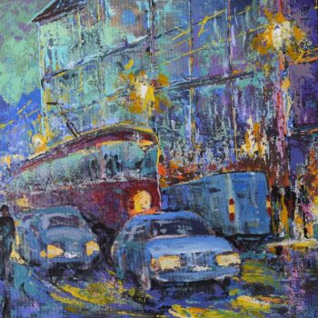 Ulice - Vladimir Domničev - acrylic painting