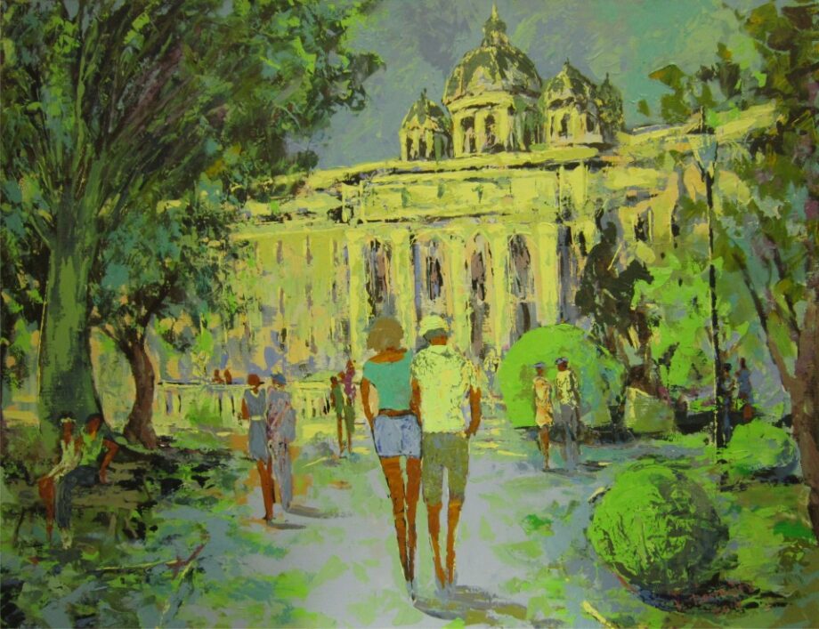 Vienna 2014 Burggarten - Vladimir Domničev - acrylic painting