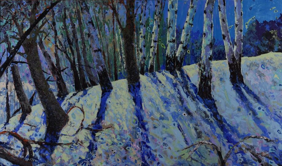 Zimní břízy - Vladimir Domničev - acrylic painting