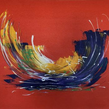 Abstrakt in Orange - Klaus Thurner - acrylic painting