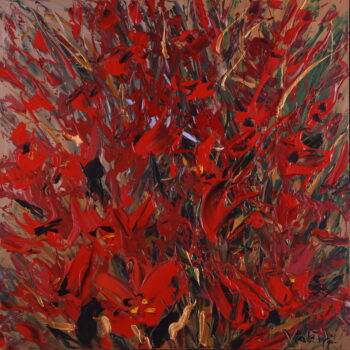 Květinové plameny - Josef Valčík - acrylic painting