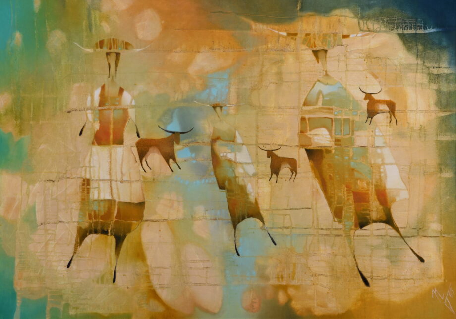 Pastieri - Norbert Judt - combined painting