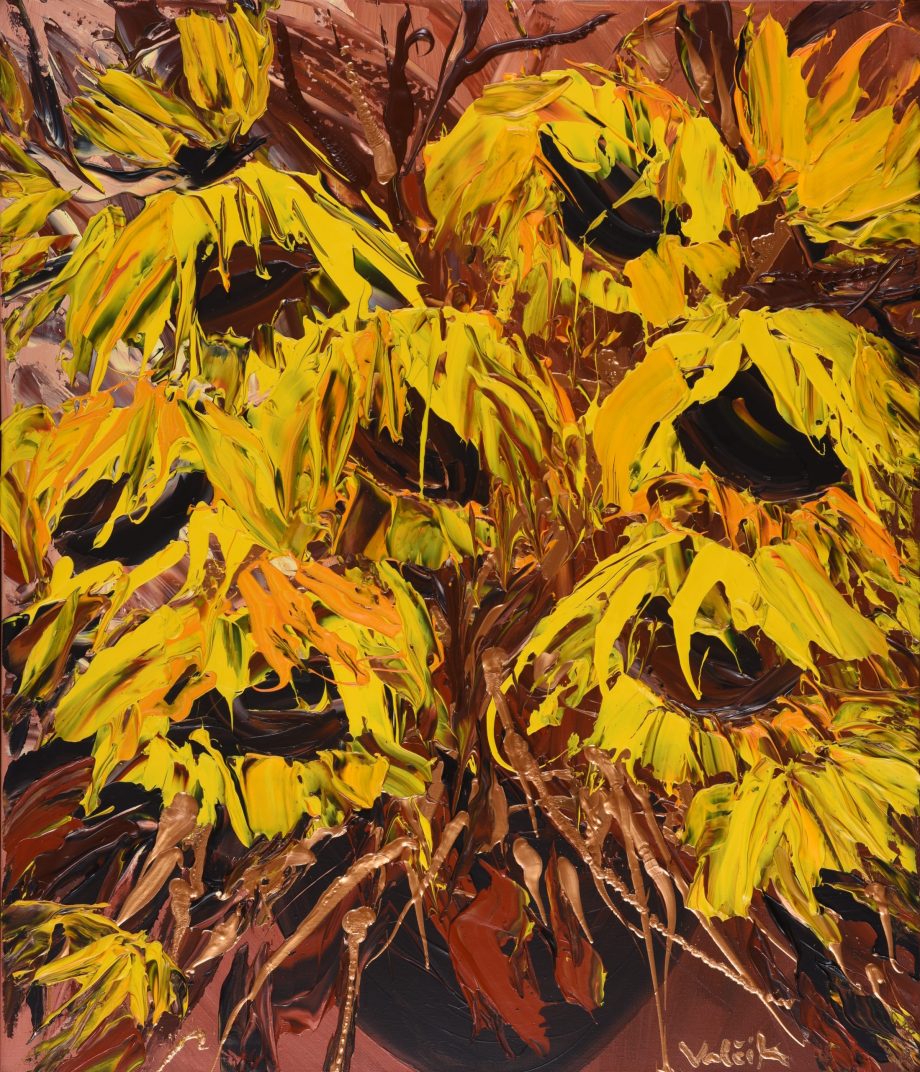 Zlaté slunečnice - Josef Valčík - acrylic painting