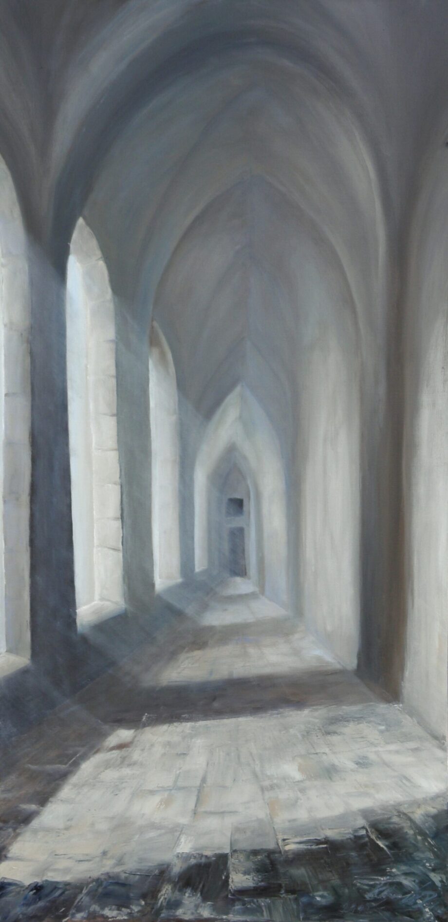 Der alte Gang im Kloster - Peter Klonowski - oil painting