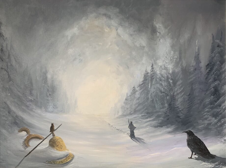 Die Botschaft des Druiden ist verhalt - Peter Klonowski - oil painting