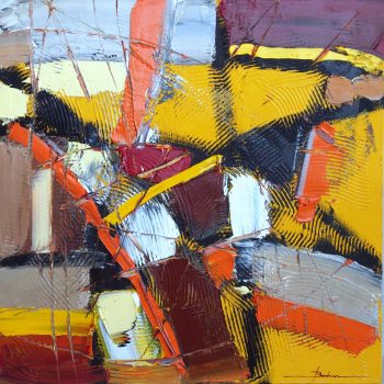 Žlutá abstrakce 1 - Mykola Bodnar - oil painting