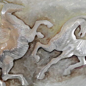 Biele kone - Ivan Patúc - relief
