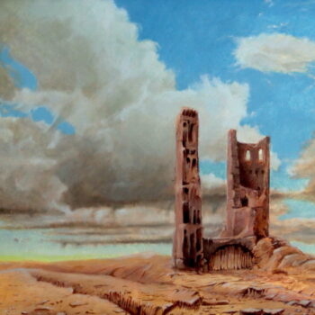 Dvě červené věže - Václav K. Killer - oil painting