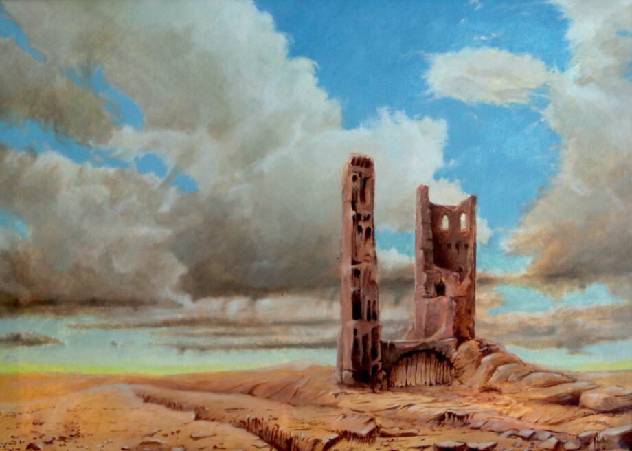 Dvě červené věže - Václav K. Killer - oil painting