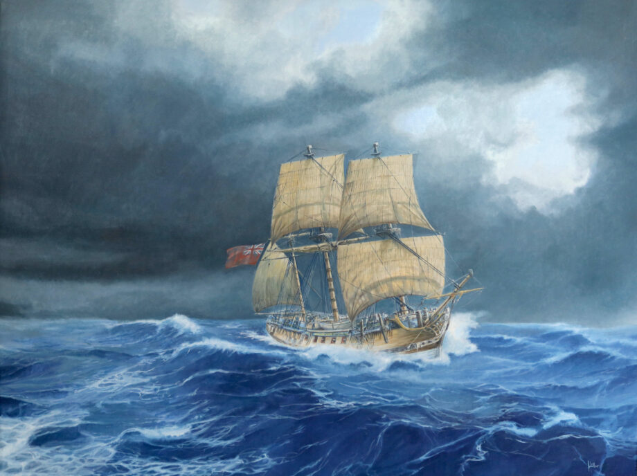 HMS Richmond - Václav K. Killer - oil painting