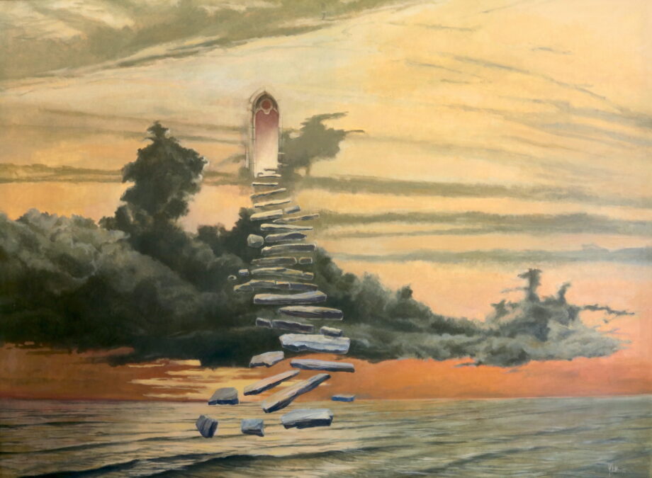 Kamenné schody - Václav K. Killer - oil painting